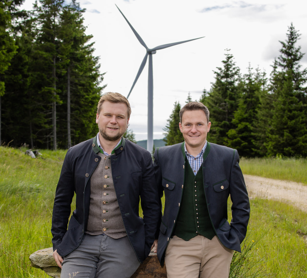 Michael Hainzl, DI Christoph Gmoser Geschäftsführung Windheimat GmbH